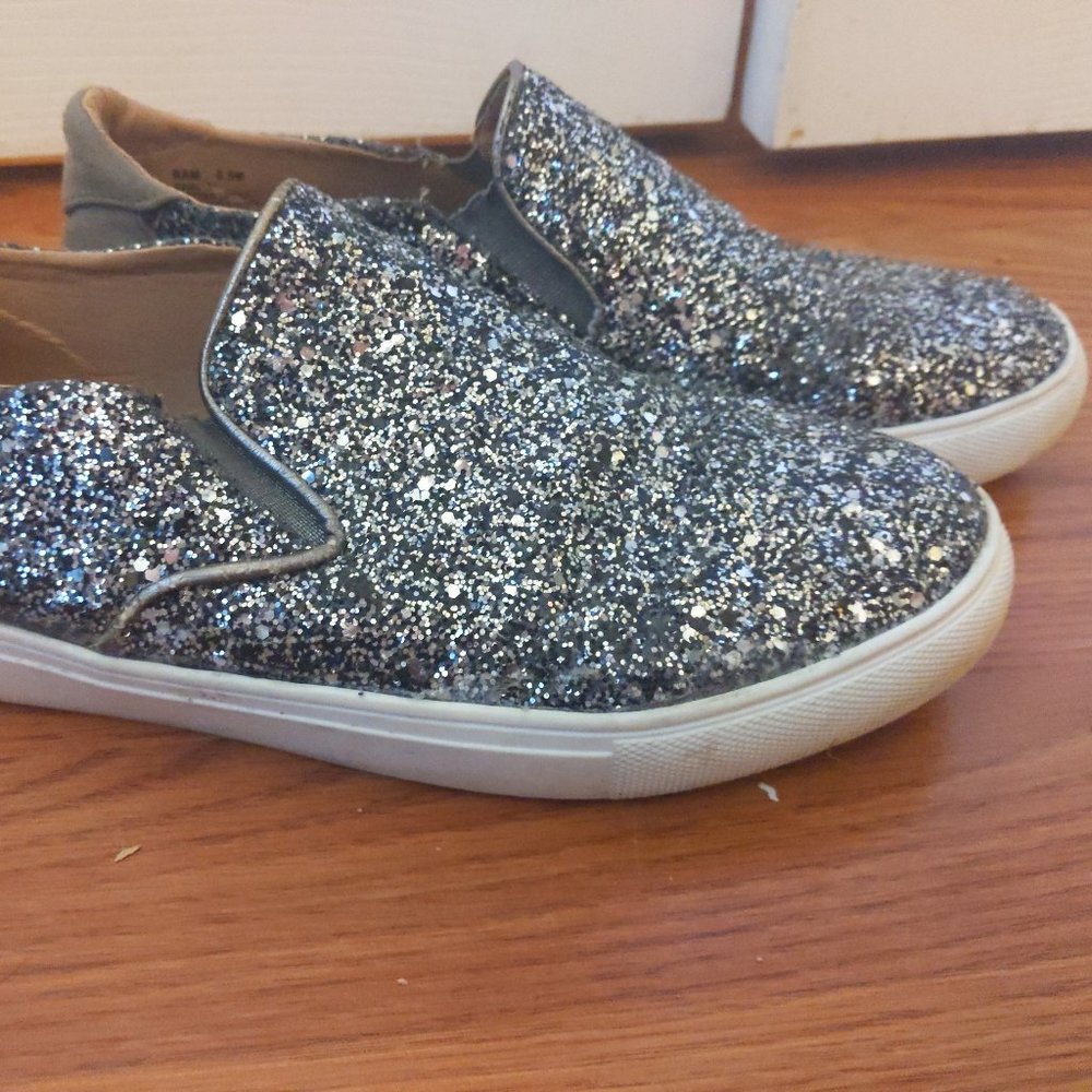Steve Madden Silver Glitter Sneakers